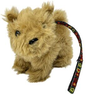 American Girl Julie's Dog Terrier Puppy Mutt Plush Pet with Heart Flower Leash